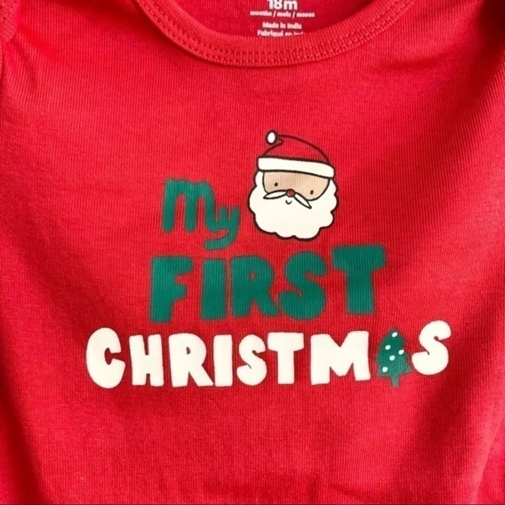 Carter’s My First Christmas 2 Piece Set 18 months - Picture 4 of 8